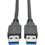 Tripp Lite U320-003-BK 3ft USB 3.0 SuperSpeed A/A Cable M/M 28/24 AWG 5 Gbps Black 3'