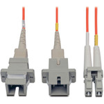 Tripp Lite N458-001-62 0.3M Duplex Multimode Fiber Optic 62.5/125 Adapter LC/SC M/F 1ft 1' 0.3 Meter