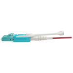 Tripp Lite N821-02M-MG-T 10G Duplex Multimode 50/125 OM4 LSZH Fiber Optic Cable (LC/LC) Push/Pull Tabs Magenta 2 m