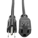 Tripp Lite Power Extension Cord NEMA 5-15P to NEMA 5-15R 10A 120V 18 AWG 25 ft. (7.62 m) Black