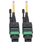 Tripp Lite N390-03M-12-AP MTP/MPO (APC) Singlemode Patch Cable (F/F) 12 Fiber 40/100 GbE QSFP+ 40GBASE-PLR4 Plenum Push/Pull Tab Yellow 3 m (10 ft.)