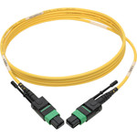 Tripp Lite N390-03M-12-AP MTP/MPO (APC) Singlemode Patch Cable (F/F) 12 Fiber 40/100 GbE QSFP+ 40GBASE-PLR4 Plenum Push/Pull Tab Yellow 3 m (10 ft.)