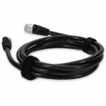 AddOn ADD-2FCAT6AS-BK 2ft RJ-45 (Male) to RJ-45 (Male) Shielded Straight Black Cat6A STP PVC Copper Patch Cable