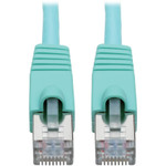 Tripp Lite N262-008-AQ Cat6a 10G Snagless Shielded STP Ethernet Cable (RJ45 M/M) PoE Aqua 8 ft. (2.43 m)