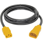 Tripp Lite Heavy-Duty PDU Power Cord C13 to C14 15A 250V 14 AWG 6 ft. (1.83 m) Yellow Plugs