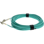 AddOn ADD-LC-LC-19M5OM3 19m LC (Male) to LC (Male) Aqua OM3 Duplex Fiber OFNR (Riser-Rated) Patch Cable