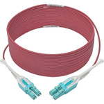 Tripp Lite N821-08M-MG-T 10G Duplex Multimode 50/125 OM4 LSZH Fiber Optic Cable (LC/LC) Push/Pull Tabs Magenta 8 m