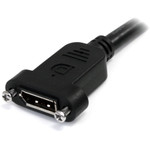 StarTech DPPNLFM3PW 3ft (1m) Panel Mount DisplayPort Cable, 4K x 2K Video, DisplayPort 1.2 Extension Cable Male to Female, DP Extender Cord