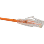 UNC CS6-07F-ORG Clearfit Slim Cat6 Patch Cable, Snagless, Orange, 7ft