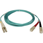 Tripp Lite N816-10M 10M 10Gb Duplex Multimode 50/125 OM3 LSZH Fiber Optic Patch Cable LC/SC Aqua 33' 33ft 10 Meter