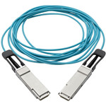 Tripp Lite N28F-05M-AQ QSFP+ to QSFP+ Active Optical Cable - 40Gb, AOC, M/M, Aqua, 5 m (16.4 ft.)