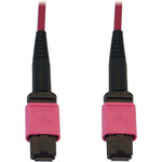 Tripp Lite N845B-10M-12-MG 100G Multimode 50/125 OM4 Fiber Optic Cable (12F MTP/MPO-PC F/F), LSZH, Magenta, 10 m (32.8 ft.)