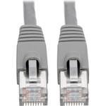 Tripp Lite N262-003-GY Cat6a Snagless Shielded STP Network Patch Cable 10G Certified, PoE, Gray RJ45 M/M 3ft 3'