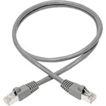 Tripp Lite N262-003-GY Cat6a Snagless Shielded STP Network Patch Cable 10G Certified, PoE, Gray RJ45 M/M 3ft 3'