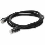 AddOn ADD-3FCAT6A-BK 3ft RJ-45 (Male) to RJ-45 (Male) Straight Black Cat6A UTP PVC Copper Patch Cable