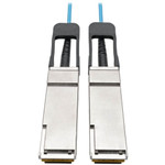 Tripp Lite N28F-30M-AQ QSFP+ to QSFP+ Active Optical Cable - 40Gb, AOC, M/M, Aqua, 30 m (98.4 ft.)