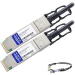 AddOn QSFP-H40G-CU3M-AO QSFP-H40G-CU3M Compatible TAA Compliant 40GBase-CU QSFP+ to QSFP+ Direct Attach Cable (Passive Twinax, 3m)