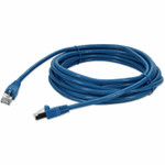 AddOn ADD-18FCAT6AS-BE 18ft RJ-45 (Male) to RJ-45 (Male) Blue Cat6A Straight Shielded Twisted Pair PVC Copper Patch Cable