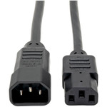 Tripp Lite PDU Power Cord C13 to C14 10A 250V 18 AWG 2 ft. (0.61 m) Black 5-Pack