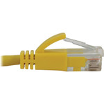 Tripp Lite N261-S01-YW Cat6a 10G Snagless Molded Slim UTP Ethernet Cable (RJ45 M/M), PoE, Yellow, 1 ft. (0.3 m)