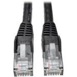 Tripp Lite N201-025-BK Cat6 Gigabit Snagless Molded (UTP) Ethernet Cable (RJ45 M/M) PoE Black 25 ft. (7.62 m)
