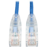 Tripp Lite N201-S02-BL Cat6 Gigabit Snagless Slim UTP Ethernet Cable (RJ45 M/M) PoE Blue 2 ft. (0.61 m)