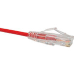 UNC CS6-10F-RED Clearfit Slim Cat6 Patch Cable, Snagless, Red, 10ft