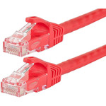 Monoprice 9829 FLEXboot Series Cat6 24AWG UTP Ethernet Network Patch Cable, 100ft Red