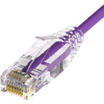 UNC CS6A-10F-PUR ClearFit Slim 28AWG Cat6A Patch Cable, Snagless, Purple, 10ft