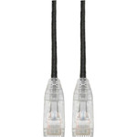 Tripp Lite N201-S10-BK Cat6 Gigabit Snagless Slim UTP Ethernet Cable (RJ45 M/M) PoE Black 10 ft. (3.05 m)