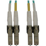 Tripp Lite N820X-02M 400G Multimode 50/125 OM3 Switchable Fiber Optic Cable (Duplex LC-PC M/M) LSZH Aqua 2 m (6.6 ft.)