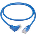 Tripp Lite N204-S03-BL-UP Up-Angle Cat6 Gigabit Molded Slim UTP Ethernet Cable (RJ45 Right-Angle Up M to RJ45 M) Blue 3 ft. (0.91 m)