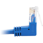 Tripp Lite N204-S03-BL-UP Up-Angle Cat6 Gigabit Molded Slim UTP Ethernet Cable (RJ45 Right-Angle Up M to RJ45 M) Blue 3 ft. (0.91 m)