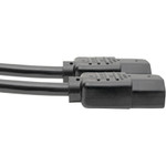 Tripp Lite C14 Male to C13 Female Splitter PDU Style C14 to 2x C13 10A 250V 18 AWG 6 ft. (1.83 m) Black