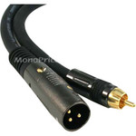 Monoprice 4779 15ft Premier Series XLR Male to RCA Male 16AWG Cable (Gold Plated)