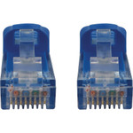 Tripp Lite N261-06N-BL Cat6a 10G Snagless Molded UTP Ethernet Cable (RJ45 M/M), PoE, Blue, 6 in. (15 cm)