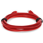 AddOn ADD-5FCAT6A-RD 5ft RJ-45 (Male) to RJ-45 (Male) Straight Red Cat6A UTP PVC Copper Patch Cable