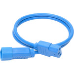 Tripp Lite PDU Power Cord C13 to C14 10A 250V 18 AWG 3 ft. (0.91 m) Blue