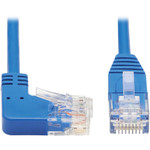 Tripp Lite N204-S03-BL-RA Right-Angle Cat6 Gigabit Molded Slim UTP Ethernet Cable (RJ45 Right-Angle M to RJ45 M) Blue 3 ft. (0.91 m)