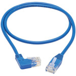 Tripp Lite N204-S03-BL-RA Right-Angle Cat6 Gigabit Molded Slim UTP Ethernet Cable (RJ45 Right-Angle M to RJ45 M) Blue 3 ft. (0.91 m)