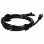 AddOn ADD-1FCAT6AS-BK 1ft RJ-45 (Male) to RJ-45 (Male) Shielded Straight Black Cat6A STP PVC Copper Patch Cable