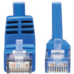 Tripp Lite N204-015-BL-DN Down-Angle Cat6 Gigabit Molded UTP Ethernet Cable (RJ45 Right-Angle Down M to RJ45 M) Blue 15 ft. (4.57 m)
