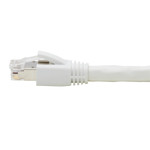 Tripp Lite N272-015-WH Cat8 25G/40G Certified Snagless Shielded S/FTP Ethernet Cable (RJ45 M/M) PoE White 15 ft. (4.57 m)