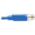 Tripp Lite NM12-601-10M-BL M12 X-Cat6 1G UTP CMR-LP Ethernet Cable (M/M), IP68, PoE, Blue, 10 m (32.8 ft.)