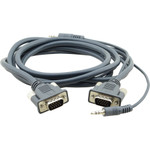 Kramer 92-7301010 15-pin HD (M) to 15-pin HD (M) & 3.5mm Stereo Audio Micro VGA Cable