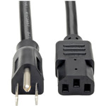 Tripp Lite Computer Power Cord NEMA 5-15P to C13 Heavy-Duty 15A 125V 14 AWG 6 ft. (1.83 m) Black