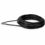 AddOn ADD-18FCAT6AS-BK 18ft RJ-45 (Male) to RJ-45 (Male) Black Cat6A Straight Shielded Twisted Pair PVC Copper Patch Cable