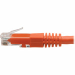 Tripp Lite N200-100-OR Cat6 Gigabit Molded (UTP) Ethernet Cable (RJ45 M/M) PoE Orange 100 ft. (30.5 m)