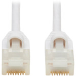 Tripp Lite N261AB-S02-WH Safe-IT Cat6a 10G Snagless Antibacterial Slim UTP Ethernet Cable (RJ45 M/M) White 2 ft. (0.61 m)