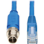 Tripp Lite NM12-602-03M-BL M12 X-Cat6 1G UTP CMR-LP Ethernet Cable (M12 M/RJ45 M) IP68 PoE Blue 3 m (9.8 ft.)